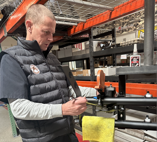 Pete Skiba with an Airkewld steering box